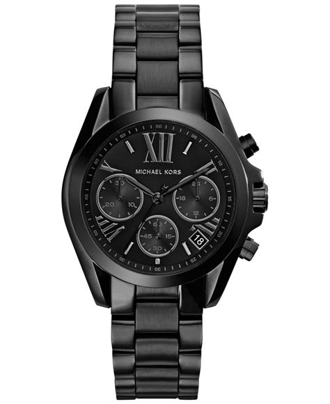 michael kors women's bradshaw watch black|Michael Kors bradshaw chronograph watch.